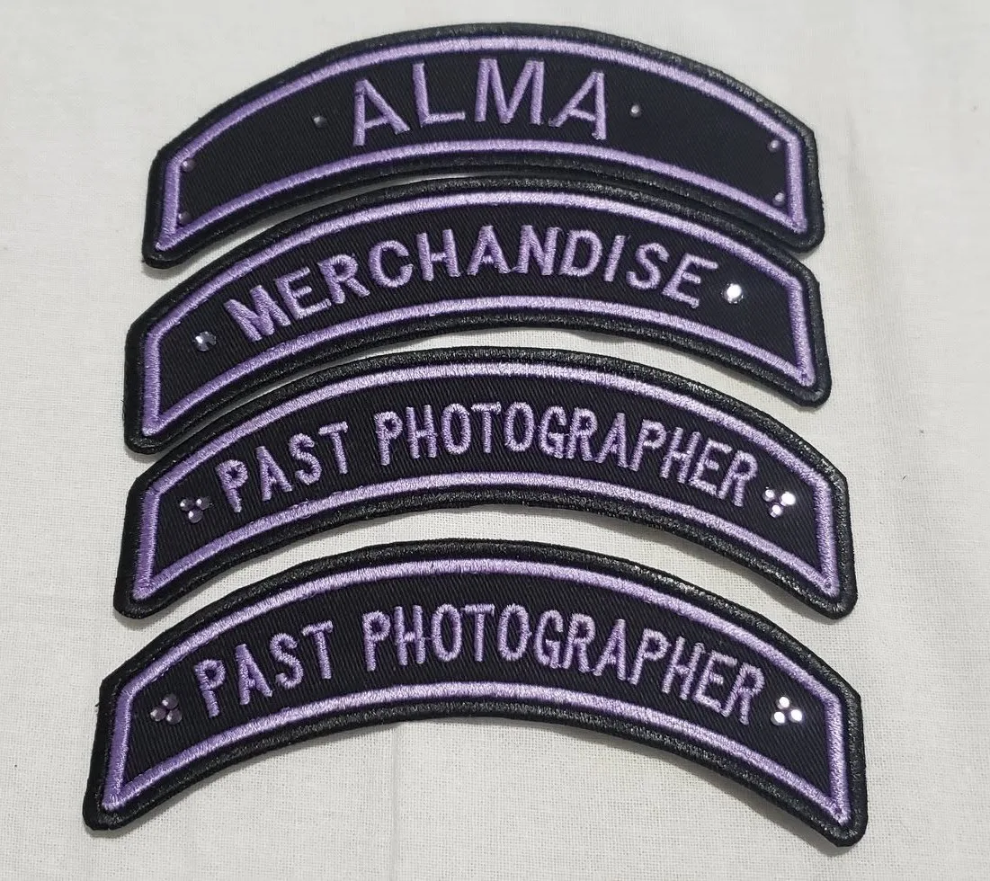 Custom name and officer patches with bling