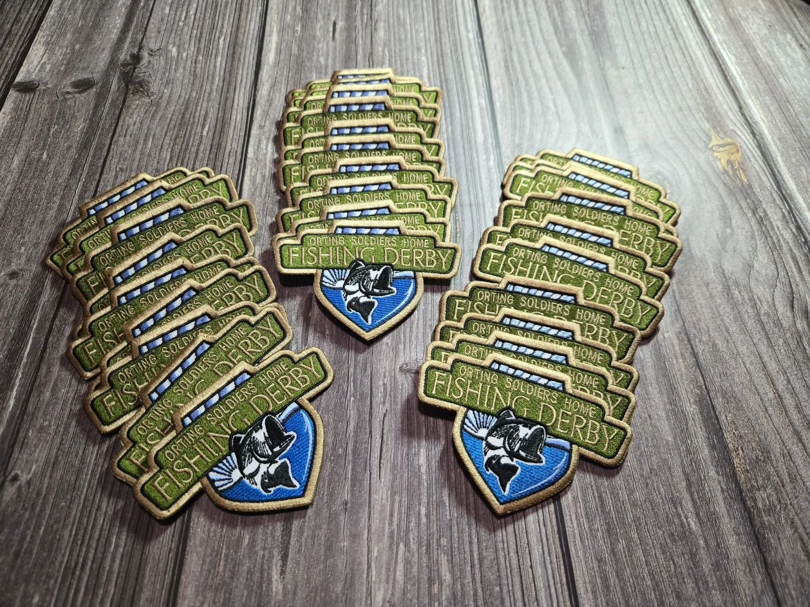 Annual fishing derby event patches