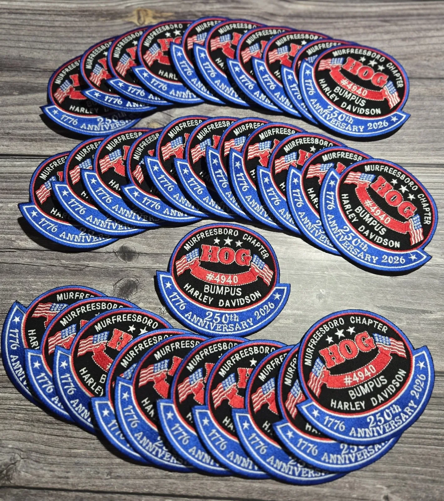 250th Birthday Chapter patches