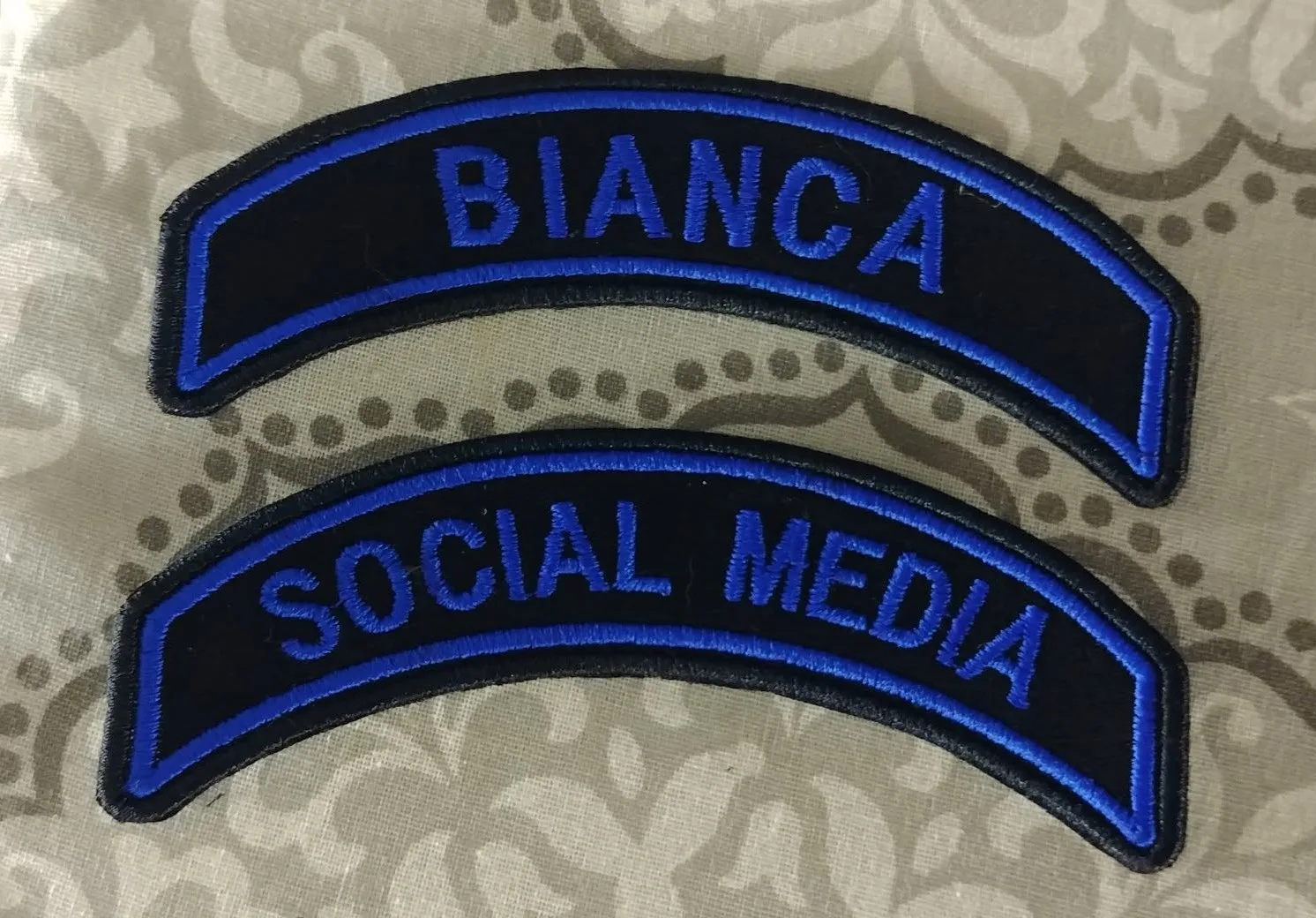 Bright blue threads