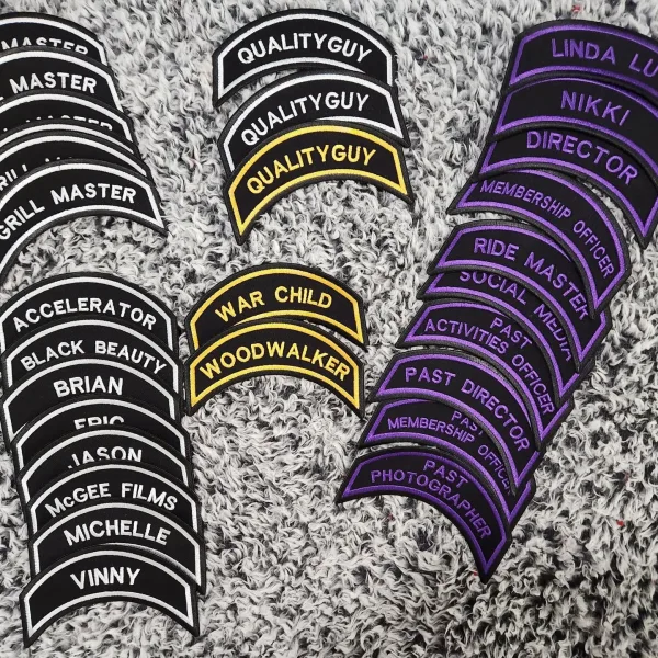 A mix of custom and standard patches