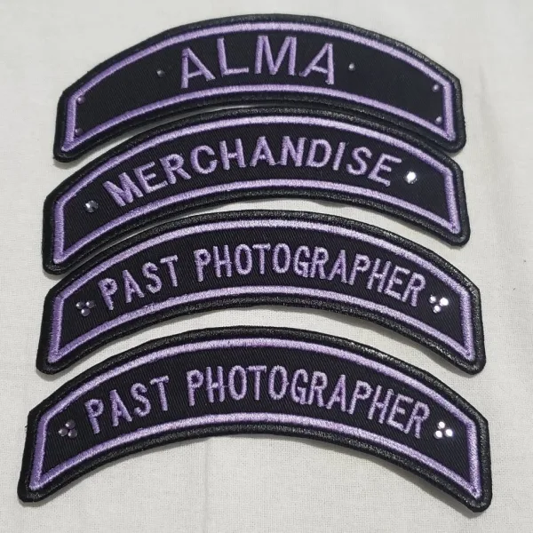 Custom name and officer patches with bling